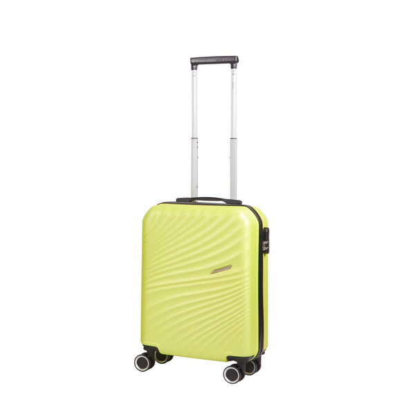 Trolley Valigia Bagaglio a Mano Rigido 4 Ruote con Combinazione in ABS Ravizzoni Amalfi Verde Lime sconto