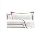 Set Lenzuola Sopra Sotto e Federe Linea Venere in Raso di Cotone Bordeaux Varie Misure