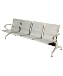 Panca per Sala Attesa 4 Posti in Acciaio da Ufficio Bozzini Silver