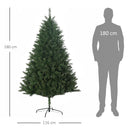 Albero di Natale Artificiale 180 cm 800 Rami Verde