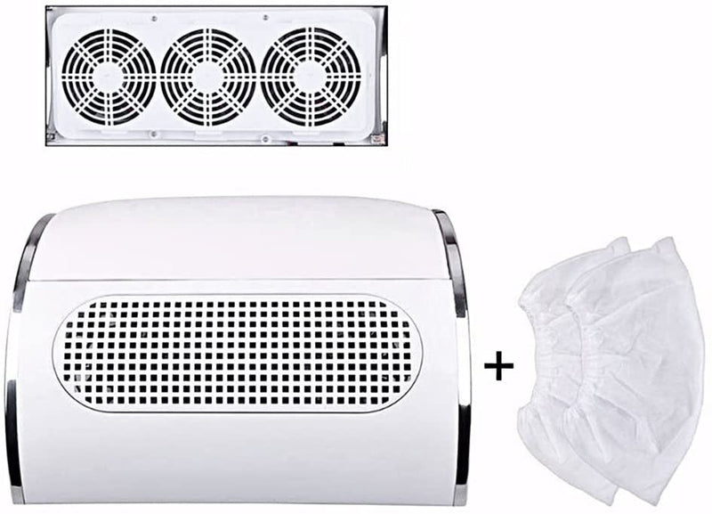Aspiratore per Unghie da Tavolo 3 Ventole 36W con Sacchetti Porta Polvere 