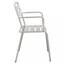 Sedia Bristol Impilabile 51x52x81 h cm in Acciaio Tortora