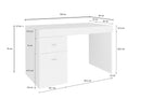 Scrivania 1 Anta 1 Cassetto 100x60x75 cm Sliding Larice bianco