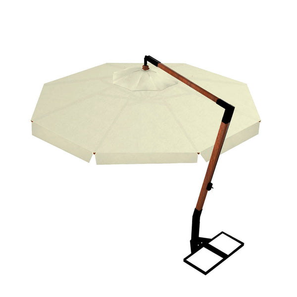 Ombrellone Decentrato da Giardino Ø2,5m Braccio in Legno Ecrù sconto