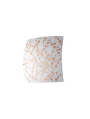 Plafoniera Moderna Pois Arancio Vetro Quadrata Lampada Led 28 watt Luce Naturale