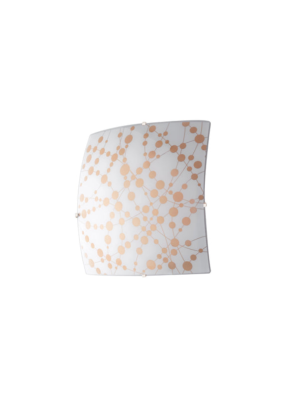 acquista Moderne Deckenleuchte Pois Orange Glass Square Led Lamp 28 Watt Natural Ambient Light I-SUMMER / PL40