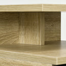 Set di 2 Comodini Sospesi Moderni con Cassetto e Mensola Superiore 35x32x22,5 cm  Rovere e Nero