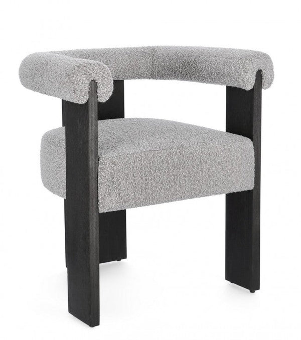 Sedia 70x60x71 cm Agape in Bouclè Nero/Grigio online
