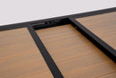 Tavolo Allungabile da Esterno 160-240x90x75h cm in Alluminio e Polywood Hilija Naturale e Antracite  