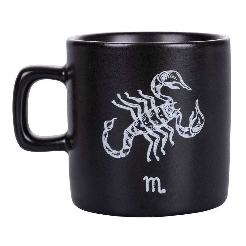 Tazzina Caffè Zodiaco "scorpione" Ø6x6,5 cm in Bone China VdE Tivoli 1996 Nero