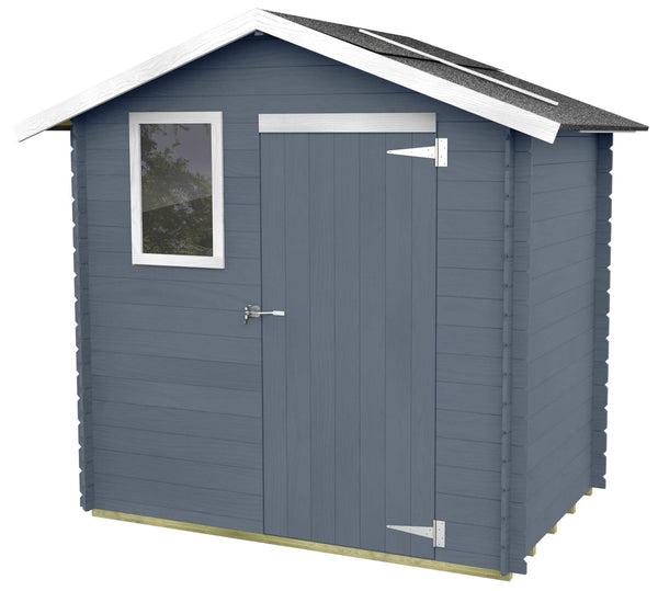 prezzo Gartenbox für Werkzeuge 198 x 130 cm mit einer Blindtür aus grauem Holz