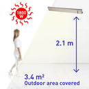 Pannello Radiante Riscaldante Elettrico da Esterno 122,5x17,7x6 cm 1800W Sined Calore Bianco