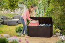 Baule Cassapanca da Esterno 116,7x57x44,7 cm in Resina Effetto Legno Keter Comfy Marrone
