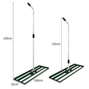 Rastrello Livellante Estensibile 100x32x125-195 cm Livellatrice in Acciaio Verde 