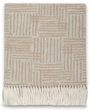 Plaid Misto Cotone 130x170 cm Effetto Cashmere 230 gr/mq Cober Orient Vaniglia