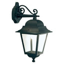 Lampada Applique Grande in Basso Colore Nero da Esterno Linea Quadrata Sovil