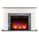 Camino Elettrico da Pavimento 78x115x27 cm Effetto Fiamma 1500W Frida & Lorance Ivory/dark gray