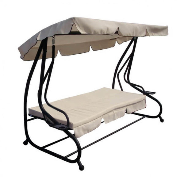 Jim Schaukelbett mit Kissen 202 x 114 x 169 h cm in Black Steel prezzo