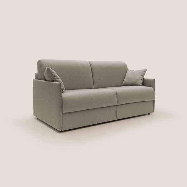 Divano Letto 3 Posti 189x96x96 cm Evans in Tessuto Tortora prezzo