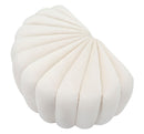 Puff Shell Crema 80x54x42 cm in Legno Spugna e Poliestere Crema