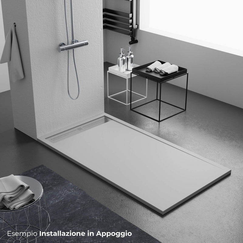 Piatto Doccia in Pietra Bonussi Trivor Grigio Chiaro Varie Misure