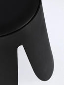 Set 4 Sgabelli  Ø37x47 cm in Similpelle Imogen Nero