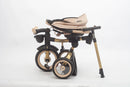 Passeggino Triciclo per Bambini 1-3 Anni Trico Luxury Gold 7 Modalità di Guida Beige