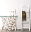 Scala Decorativa 48x6x150 cm in Teak Sahel Bianca