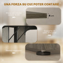 Tavolo da Pranzo in Stile Industriale 180x80x75 cm fino a 8 Persone in Legno e Acciaio Grigio  