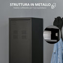Armadietto Metallico 43x50x180 cm 1 Anta Nero