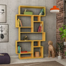 Libreria orizzontale bifacciale 96x25,5x168,5 cm mostarda