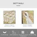 Amaca da Giardino Sospesa 288x150 cm in Tela con Frange Stile Boho Crema  