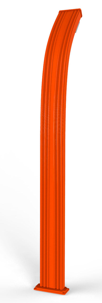 Doccia Solare da Esterno Giardino 30L Miscelatore e Lavapiedi Arkema Spring Arancio