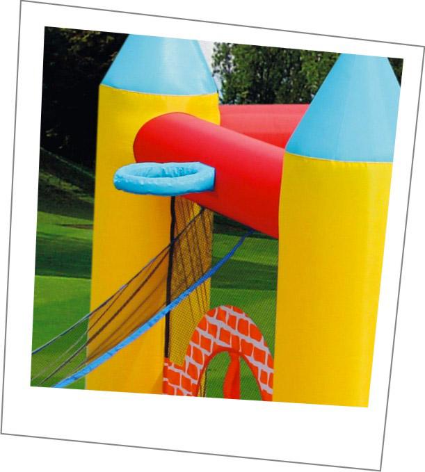 Castello Giostra Gonfiabile con Pompa Happy Hop 4 in 1