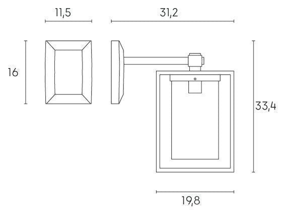Applique in Basso da Esterno E27 in Alluminio Sovil Nero