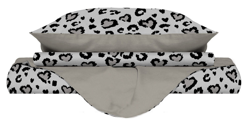 Copripiumino con Federe Stampato in Microfibra Ingrid Varie Misure