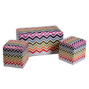 Set 2 Pouf e Panca in Similpelle 60x30x33 cm Fantasia