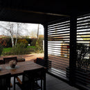Pergola da Giardino 3,6x3 m in Alluminio con Doghe Orientabili su Tetto e Parete Grigio Antracite 