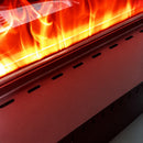 Bruciatore per Camino Elettrico a Vapore Acqueo da Incasso con Fiamme 3D 150x22,7x17,8 cm Capacità 9 lt 722W APP VAPOR150 Nero
