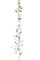 Set 3 Girlanden mit Mini-Perlenbüschel H180 cm Champagner