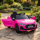 Macchina Elettrica per Bambini 12 V Audi A5L 101x55x43 cm con Telecomando Batteria al Litio e 2 Motori in PP Rosa      