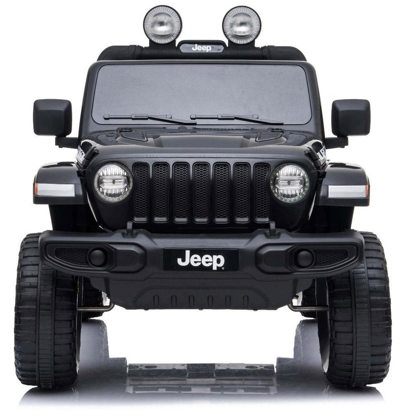 Macchina Elettrica per Bambini 12V 2 Posti con Licenza Jeep Wrangler Rubicon Nera