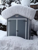 Casetta da Giardino Porta Attrezzi 185x152x226 cmin Resina Effetto Legno Keter Manor 6x5 Grigia