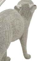 Decorazione Gatto Sparky 17,5x9x26 cm in Resina Argento      