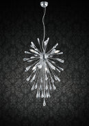 Lampada a Sospensione da Interno  E14 in Metallo Cromo