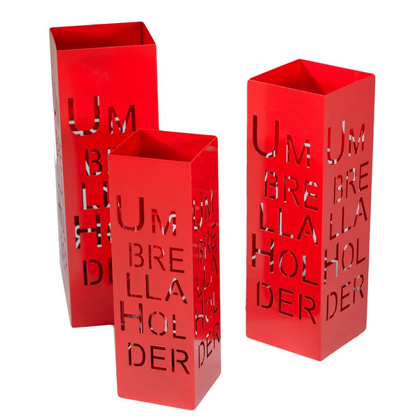 Set mit 3 Schirmständern aus Metall 20x20H60cm Adami Regenschirm Rot acquista