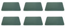Set 6 Tovagliette 45x30x0,2 cm in Pvc Villa d'Este Home Tivoli Texas Verdi