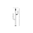 Fontana a Colonna Rubinetto Doppio in Ottone e Porta Tubo Arizona Belfer 42/ARZ Tortora