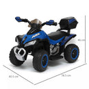 Mini Quad Elettrico per Bambini 6V Kid Go Deluxe Blu