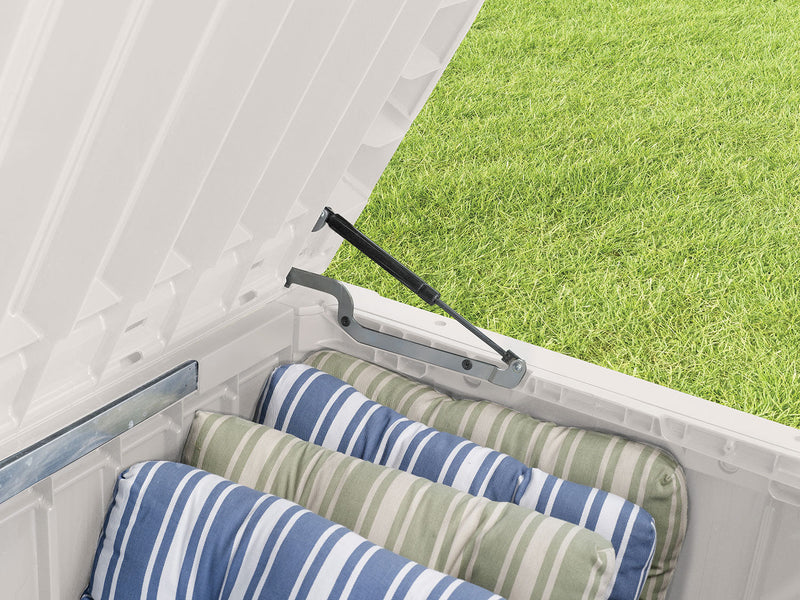 Baule da Esterno Keter Brightwood 145x69,7x60,3 cm in Resina Bianco 